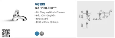 VÒI LABO LẠNH XẢ TRỄ VIGLACERA VG109