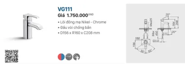 VÒI LABO NÓNG LẠNH VIGLACERA VG111