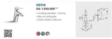 VÒI LABO NÓNG LẠNH VIGLACERA VG114