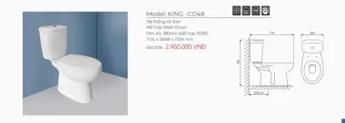 BỒN CẦU RỜI THIÊN THANH CD48 ( KING HAI NHẤN )