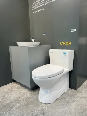  BỒN CẦU LIỀN KHỐI VIGLACERA V808 NẮP ÊM