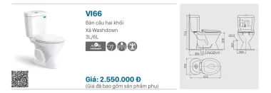 BỒN CẦU HAI KHỐI VIGLACERA VI66