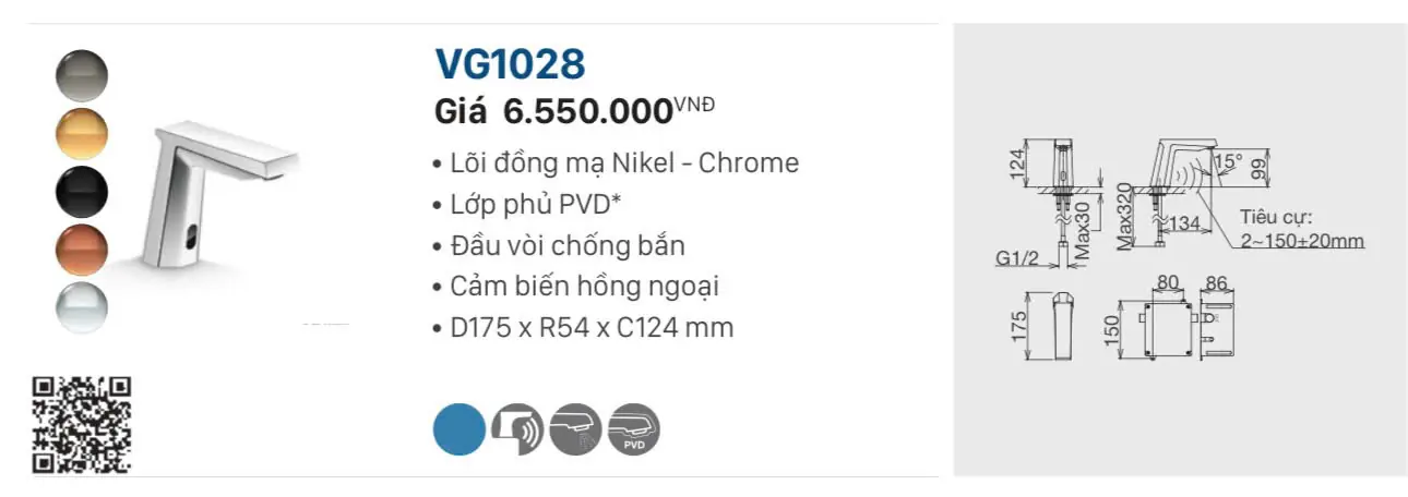 VÒI LABO CẢM ỨNG VIGLACERA VG1028