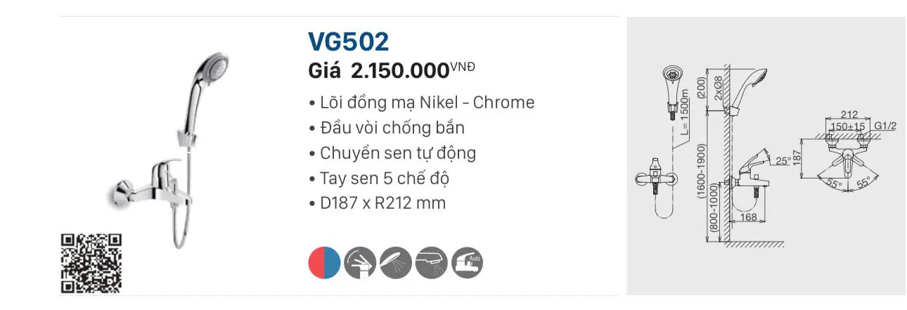 SEN CỦ NÓNG LẠNH VIGLACERA VG502