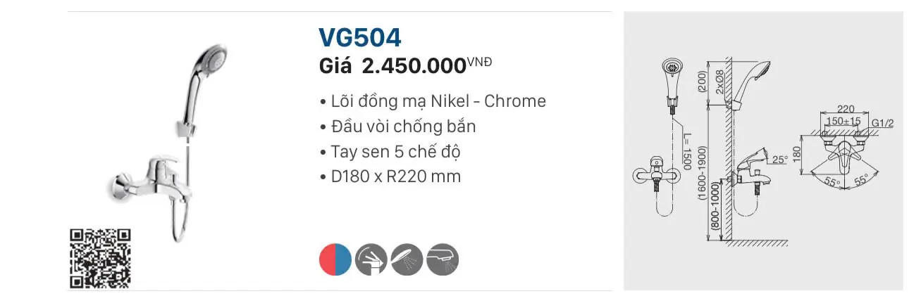 SEN CỦ NÓNG LẠNH VIGLACERA VG504
