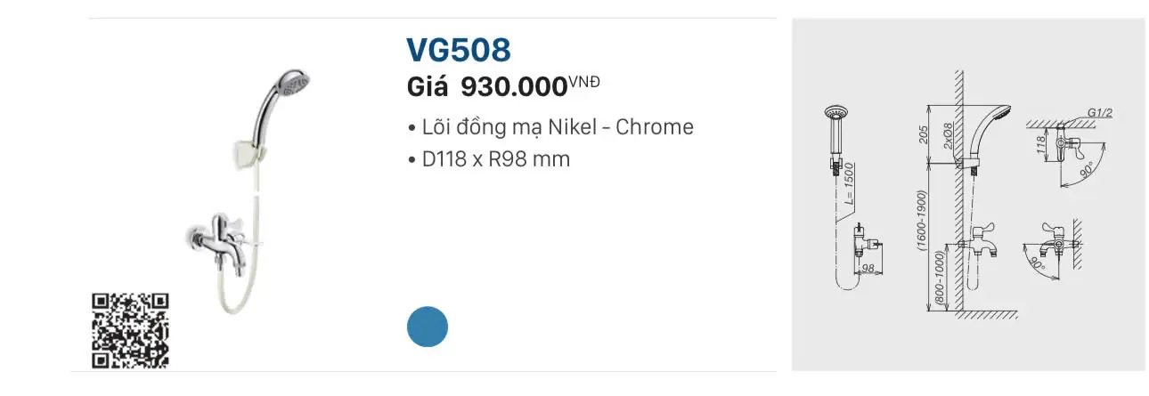 SEN TAY LẠNH VIGLACERA VG508 