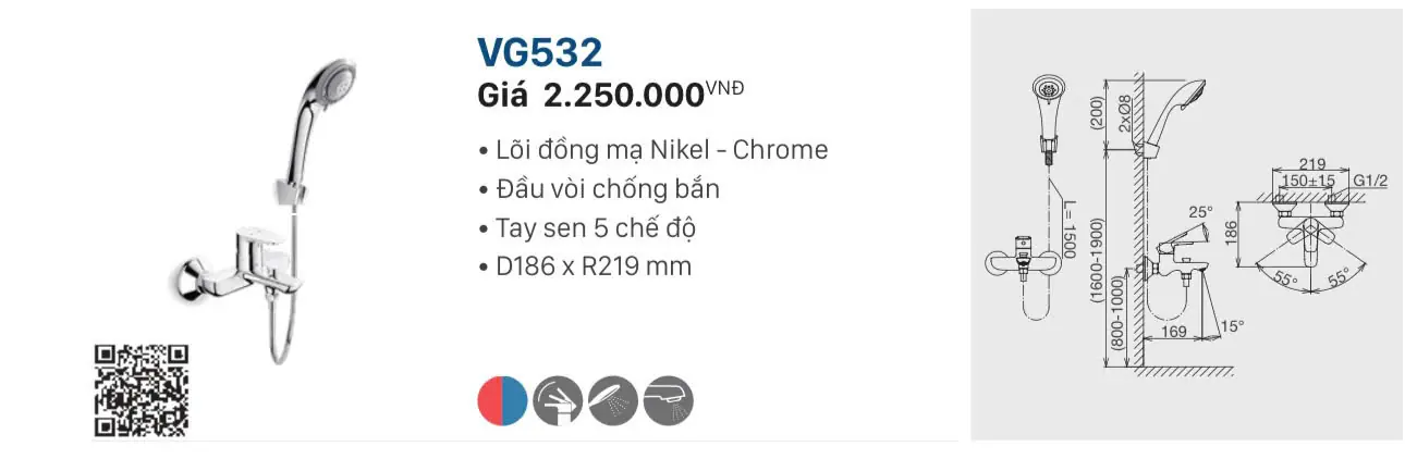 SEN CỦ NÓNG LẠNH VIGLACERA VG532