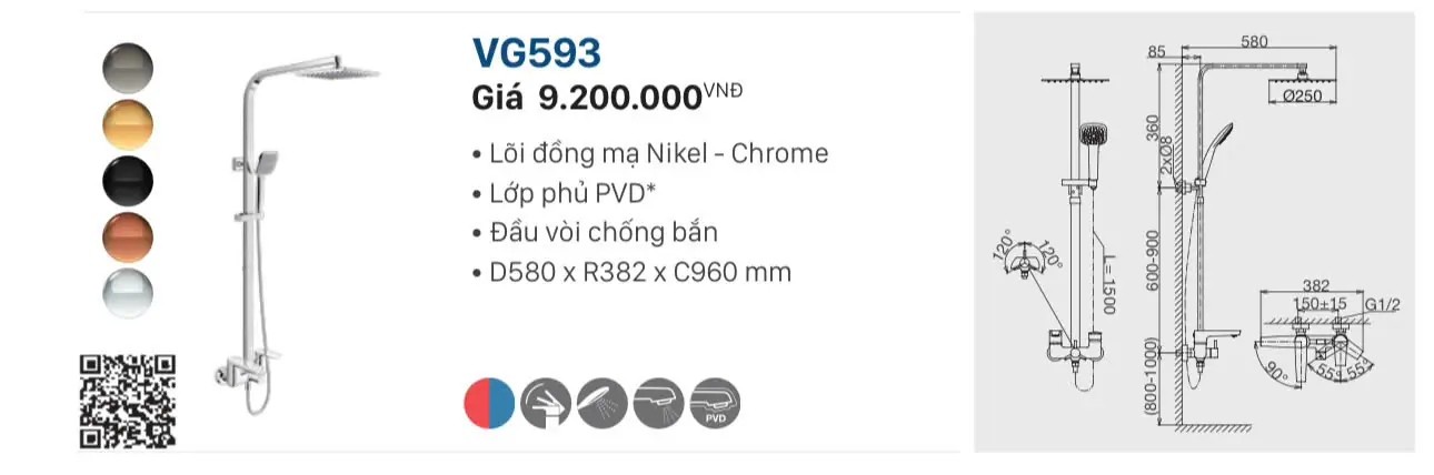 SEN CÂY NÓNG LẠNH VIGLACERA VG593