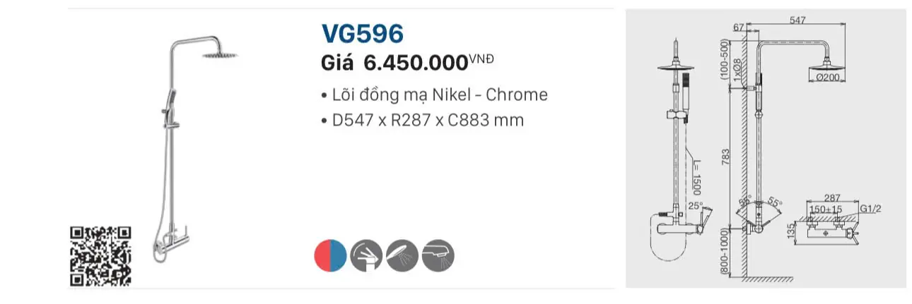 SEN CÂY NÓNG LẠNH VIGLACERA VG596