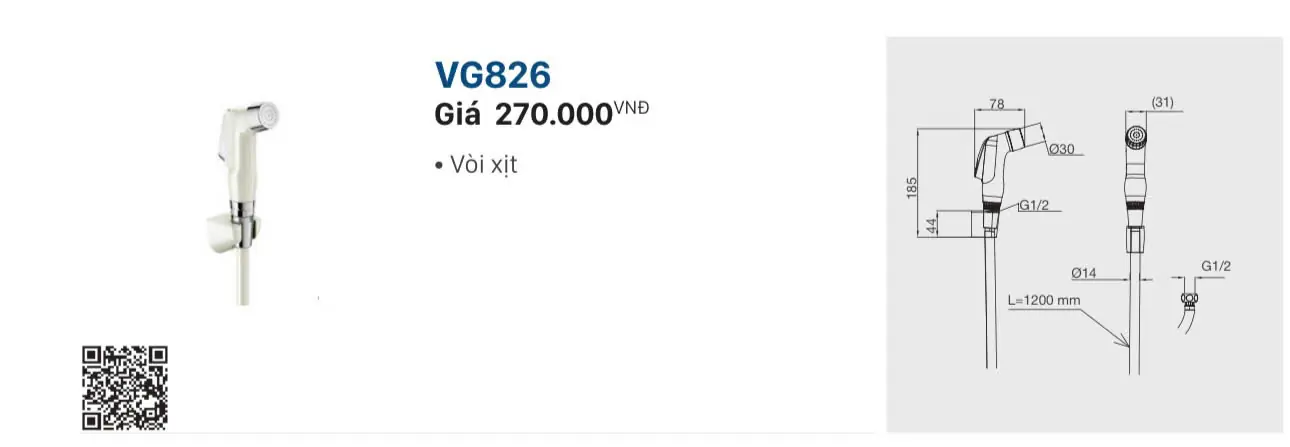 VÒI XỊT VIGLACERA VG826