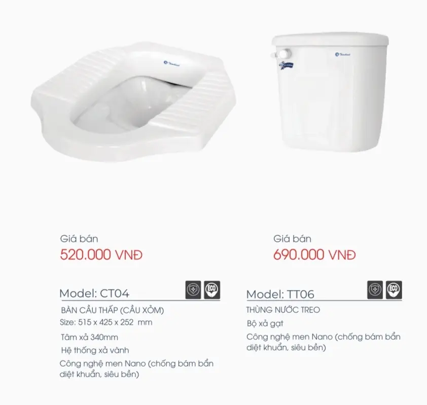 BỒN CẦU XỔM + KÉT TREO THIÊN THANH